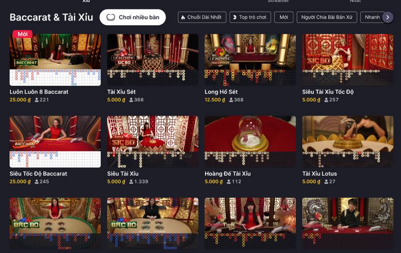 Chon ban choi phu hop baccarat